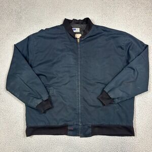 Vintage Mechanics Jacket Full Zip Black Mens Size 2XL G&K Services JT38BK